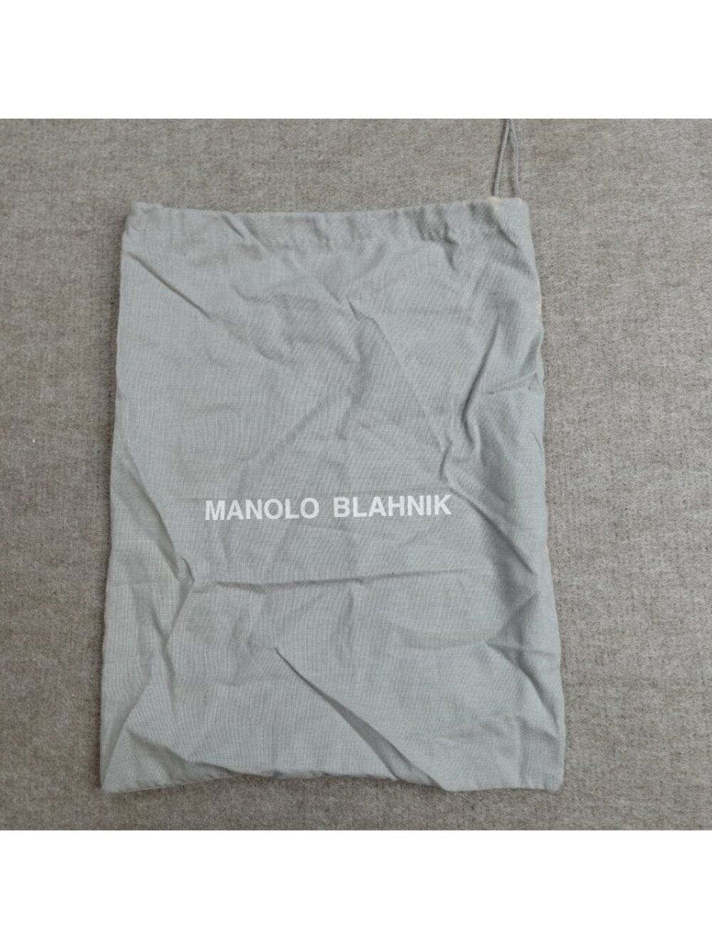Manolo Blahnik Dust Bag Gray Drawstring 13.25" x 10"